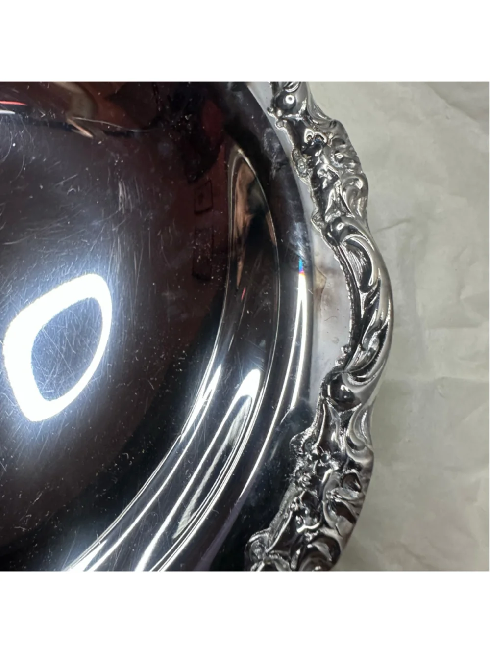 Vintage International Silver Company Silver Serveware Curved Plate